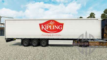 Скин Mr.Kipling на шторный полуприцеп для Euro Truck Simulator 2