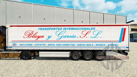 Скин Blaya y Garcia J.L. на шторный полуприцеп для Euro Truck Simulator 2