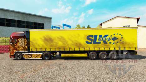 Скин SLK Kock GmbH на шторный полуприцеп для Euro Truck Simulator 2