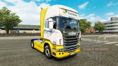Скин Correios на тягач Scania для Euro Truck Simulator 2