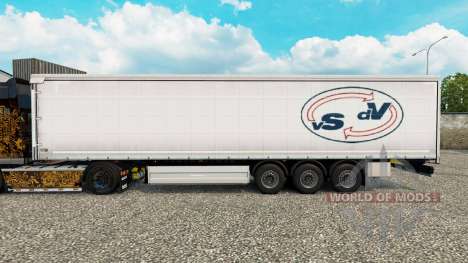 Скин Van Straalen De Vries шторный полуприцеп для Euro Truck Simulator 2