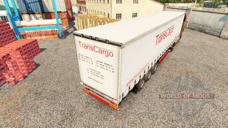 Скин TransCargo на шторный полуприцеп для Euro Truck Simulator 2