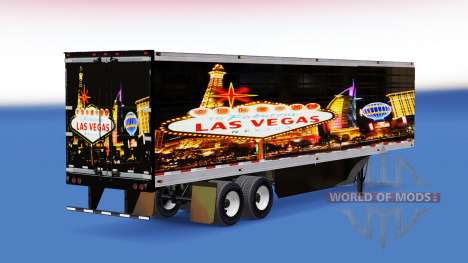 Скин Las Vegas на рефрижераторный полуприцеп для American Truck Simulator