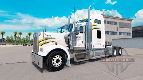 Скин Walmart на тягач Kenworth W900 для American Truck Simulator