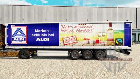 Скин Aldi Markt v2 на шторный полуприцеп для Euro Truck Simulator 2