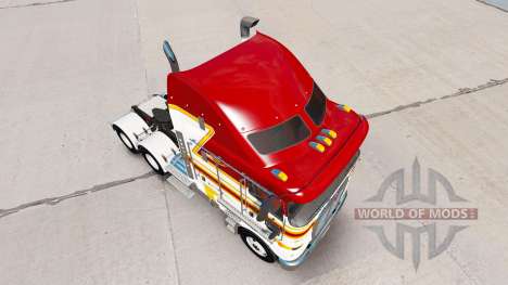 Скин White and Maroon Stripe на Kenworth K200 для American Truck Simulator