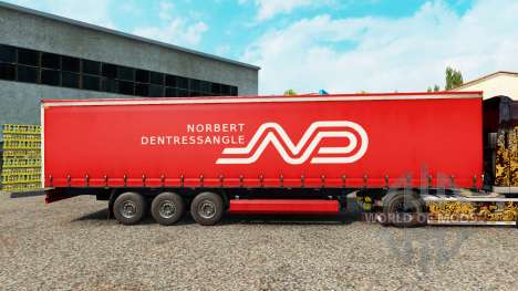 Скин Norbert Dentressangle на шторный полуприцеп для Euro Truck Simulator 2