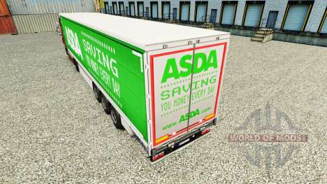 Скин ASDA на шторный полуприцеп для Euro Truck Simulator 2