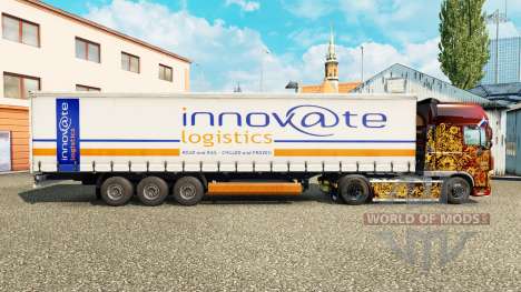 Скин Innovate Logistics на шторный полуприцеп для Euro Truck Simulator 2