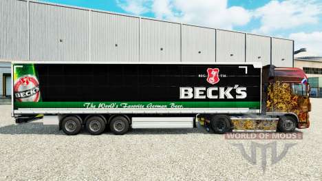 Скин Becks на шторный полуприцеп для Euro Truck Simulator 2
