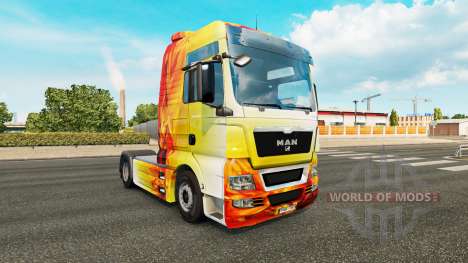 Скин Flame на тягач MAN для Euro Truck Simulator 2