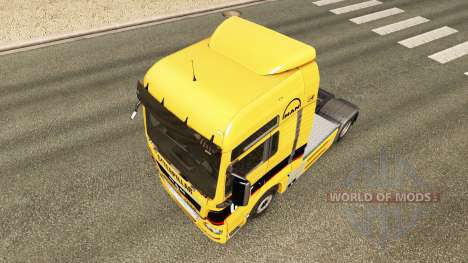 Скин Caterpillar на тягач MAN для Euro Truck Simulator 2