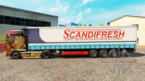 Скин Scandifresh на шторный полуприцеп для Euro Truck Simulator 2