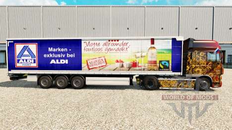 Скин Aldi Markt v2 на шторный полуприцеп для Euro Truck Simulator 2
