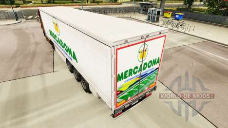 Скин Mercadona на шторный полуприцеп для Euro Truck Simulator 2