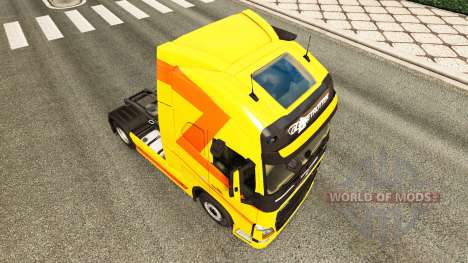 Скин Yellow на тягач Volvo для Euro Truck Simulator 2