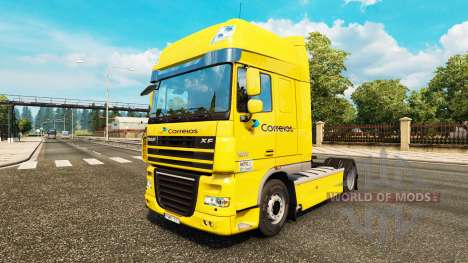 Скин Correios на тягач DAF для Euro Truck Simulator 2