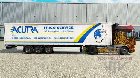 Скин Acutra на шторный полуприцеп для Euro Truck Simulator 2
