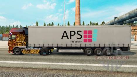 Скин APS на шторный полуприцеп для Euro Truck Simulator 2