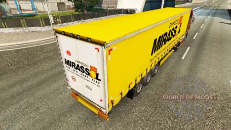 Скин Mirassol Logistic на шторный полуприцеп для Euro Truck Simulator 2