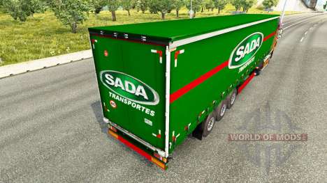 Скин SADA Transportes на шторный полуприцеп для Euro Truck Simulator 2