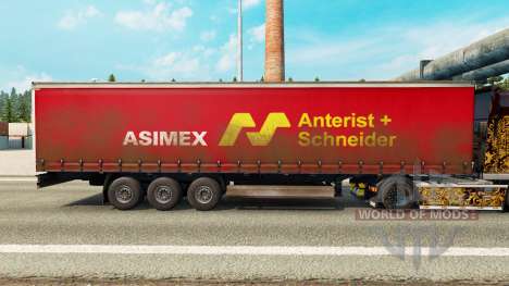Скин Asimex на шторный полуприцеп для Euro Truck Simulator 2