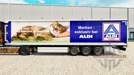 Скин Aldi Markt на шторный полуприцеп для Euro Truck Simulator 2