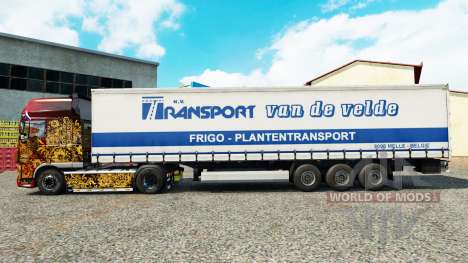Скин Transport VdV на шторный полуприцеп для Euro Truck Simulator 2