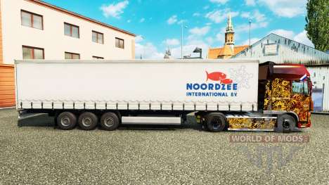 Скин Noordzee на шторный полуприцеп для Euro Truck Simulator 2