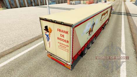 Скин Frank de Ridder на шторный полуприцеп для Euro Truck Simulator 2