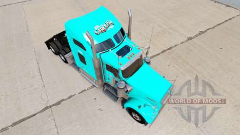 Скин Carolina Tank Lines на тягач Kenworth W900 для American Truck Simulator