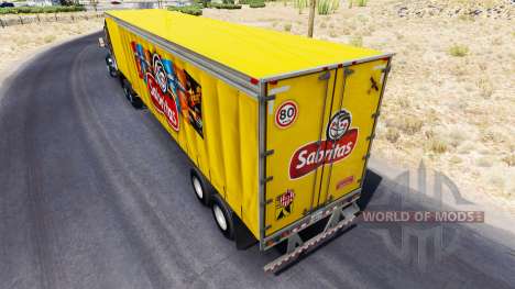 Скин Sabritas на шторный полуприцеп для American Truck Simulator