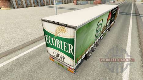 Скин Ecobier на шторный полуприцеп для Euro Truck Simulator 2