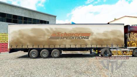 Скин Spedition Scherer на шторный полуприцеп для Euro Truck Simulator 2