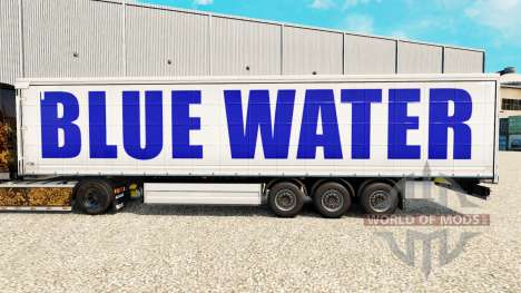 Скин Blue Water на шторный полуприцеп для Euro Truck Simulator 2