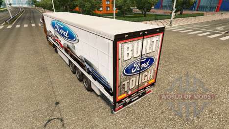 Скин Ford v2.0 на шторный полуприцеп для Euro Truck Simulator 2