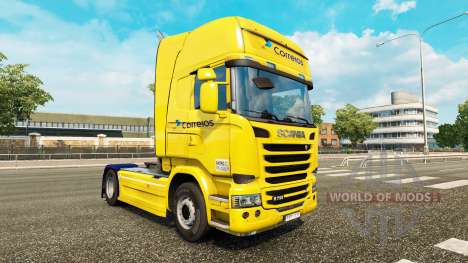 Скин Correios на тягач Scania Streamline для Euro Truck Simulator 2