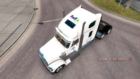 Скин FedEx на тягач Freightliner Coronado для American Truck Simulator