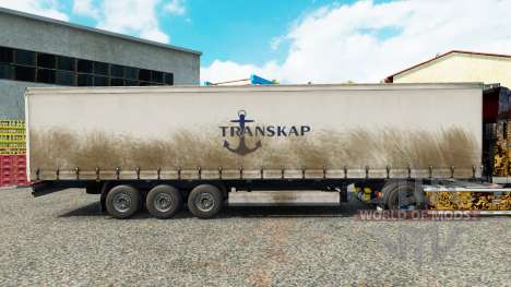 Скин Transkap на шторный полуприцеп для Euro Truck Simulator 2
