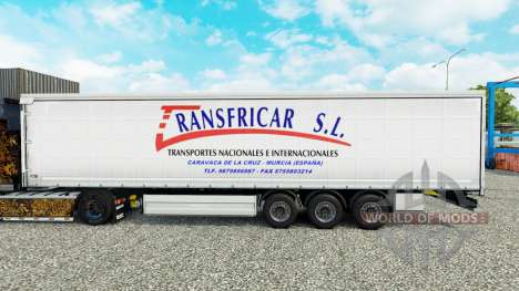 Скин Transfricar S.L. шторный полуприцеп для Euro Truck Simulator 2