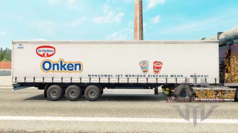 Скин Dr.Oetker Onken на шторный полуприцеп для Euro Truck Simulator 2