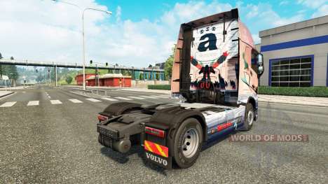 Скин Cpt Metal на тягач Volvo для Euro Truck Simulator 2