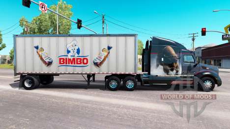 Скин Bimbo на цельнометаллический полуприцеп для American Truck Simulator