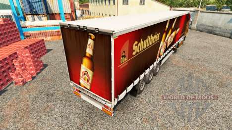 Скин Schultheiss на шторный полуприцеп для Euro Truck Simulator 2