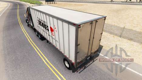 Скин Castores на цельнометаллический полуприцеп для American Truck Simulator