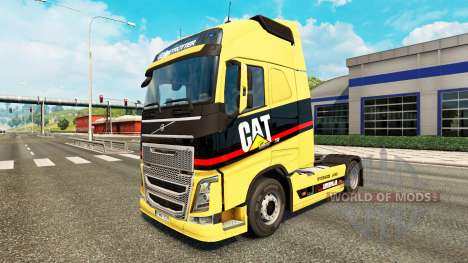 Скин Caterpillar на тягач Volvo для Euro Truck Simulator 2