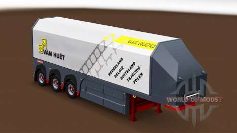 Скин Van Huet на полуприцеп-стекловоз для Euro Truck Simulator 2