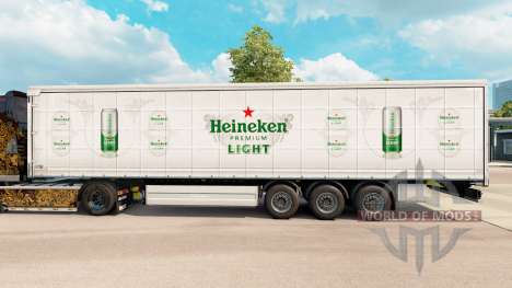 Скин Heineken Light на шторный полуприцеп для Euro Truck Simulator 2