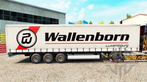 Скин Wallenborn на шторный полуприцеп для Euro Truck Simulator 2