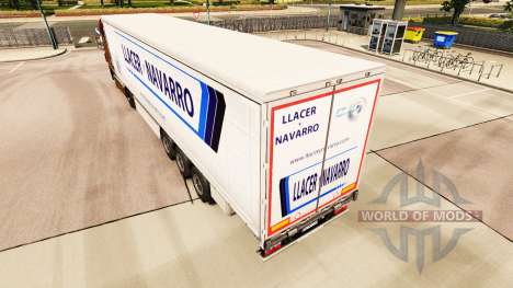Скин Llacer y Navarro на шторный полуприцеп для Euro Truck Simulator 2